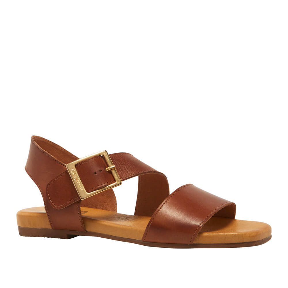 Womens flat orders leather sandals uk